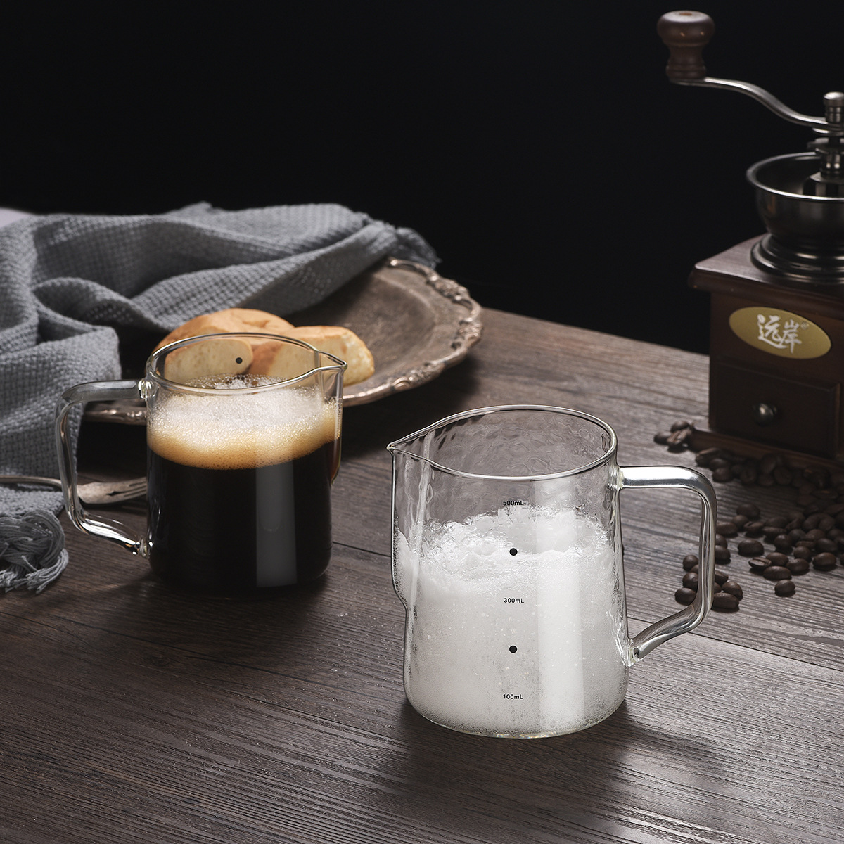【 Customized LOGO】 Coffee latte art cup, milk foam maker with scale, coffee cup, coffee utensils, milk foam cup Application Scenario
