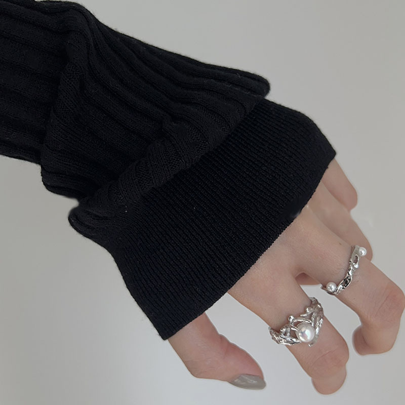 Sweet, cool, unique, versatile, irregular-shaped texture inlaid open ring, a trend of women's niche, light luxury and elegant food rings Specification drawing