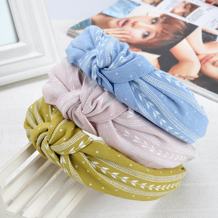 Qiyue Korean fabric large bow wide edge hair band, wide edge headband, hair clip and hair accessory wholesale E7 full figure