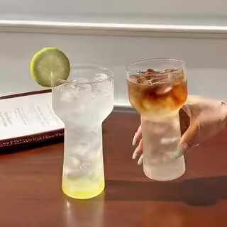 High borosilicate transparent high-temperature resistant torch cup, iced Americano coffee cup, sparkling water glass cup, cold brew drink cup Application Scenario