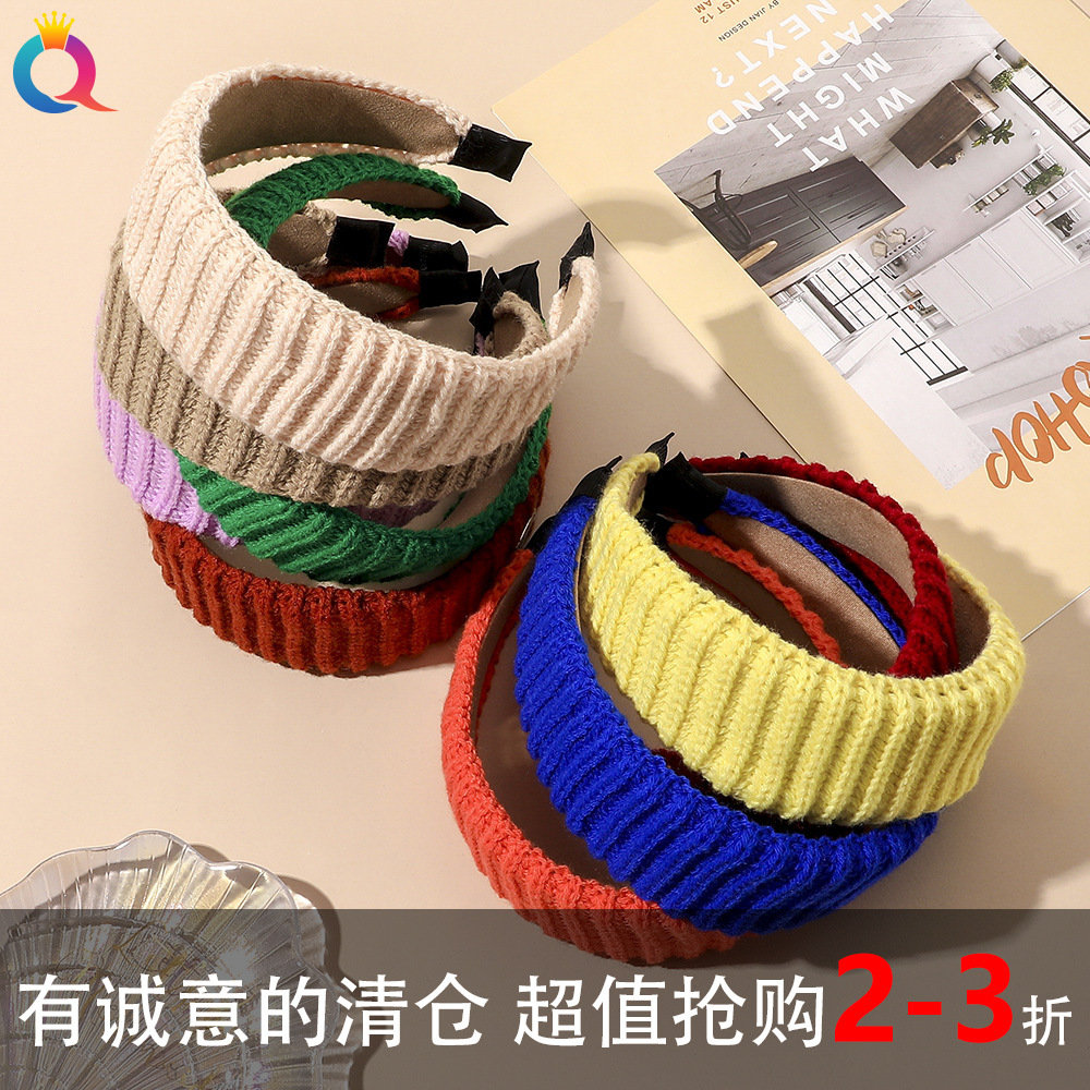 Wholesale of Qiyue Cross-border bright silk hair bands, flower pleated hair bundles, twisted hair bands, face washing and hair pressing, high head and top hair accessories Specification drawing
