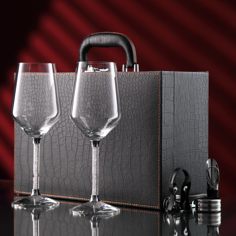 Idelita diamond cup stem glass, Chardonnay white wine glass, red wine glass wholesale with logo printing Specification drawing