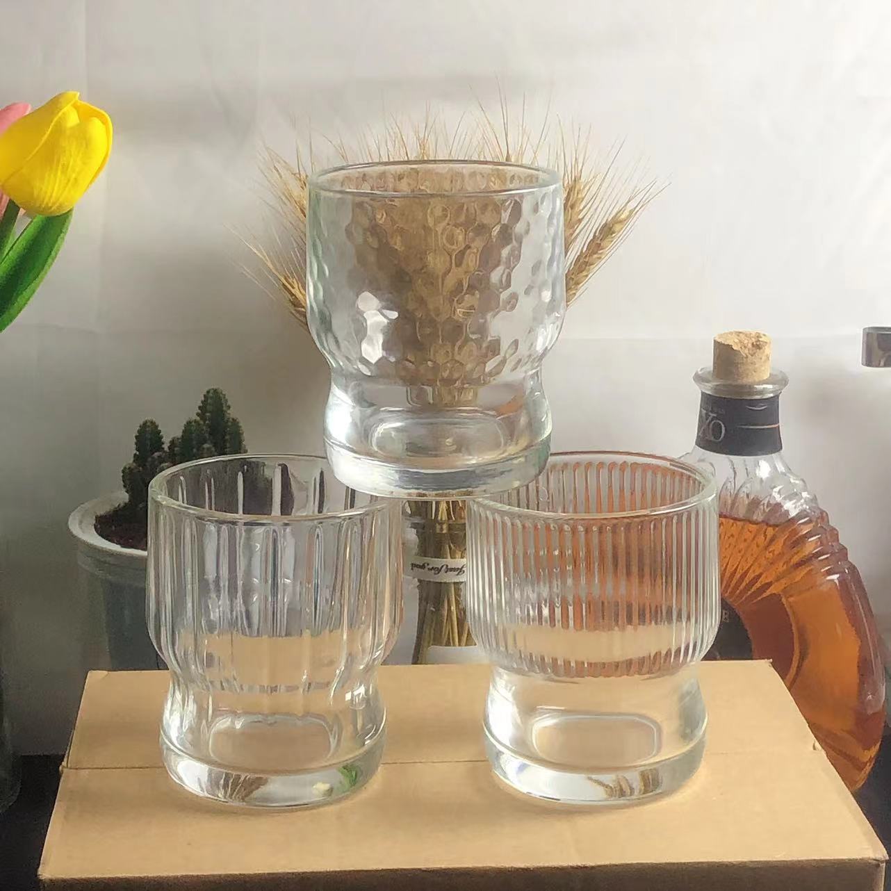 Thickened whisky glass cups, high-appearation-level glass water cups, home creative iced Americano cups, juice beer mugs details Picture