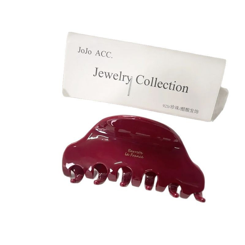 Xiaohongshu's best-selling gold-label acetate grabber, medium-sized French niche, simple and high-quality hair clips, shark clips headwear Item Picture