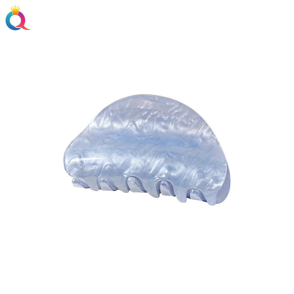 Qiyue Cross-border European and American acrylic grab clips, simple ins headwear, marble shark clip hair accessories wholesale Item Picture