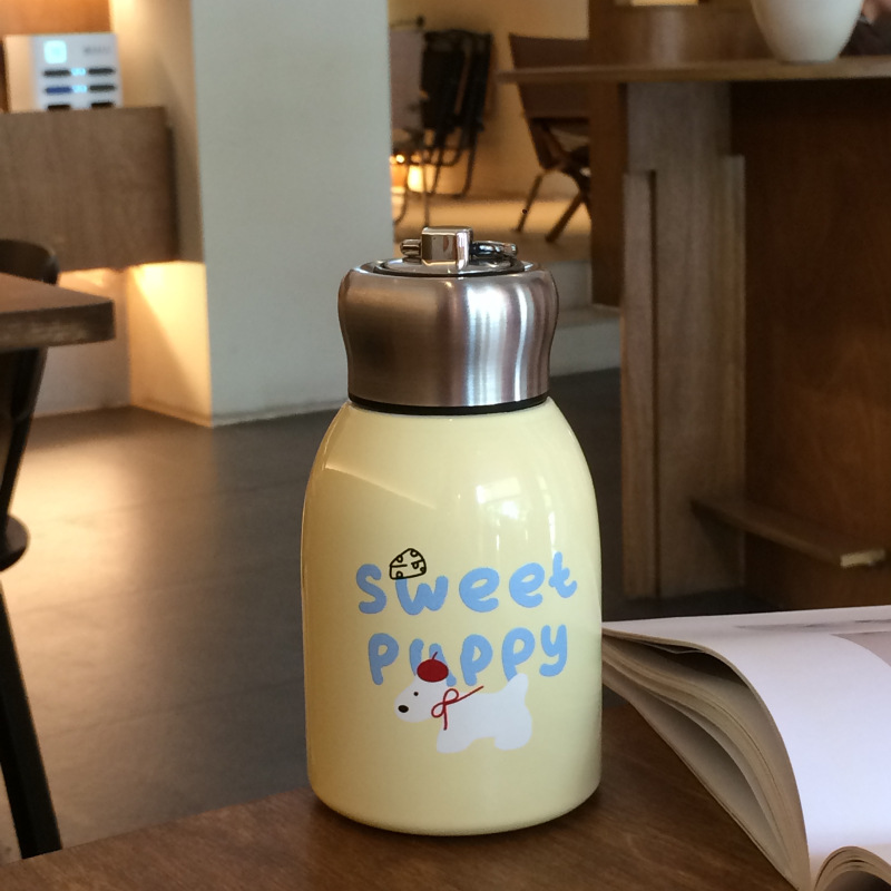 New Year and Christmas bell Apple puppy insulated cup, stainless steel water cup, portable cartoon hook pocket cup Application Scenario