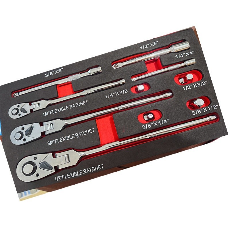 10-piece universal ratchet wrench set with 72 teeth, large, medium and small Item Picture