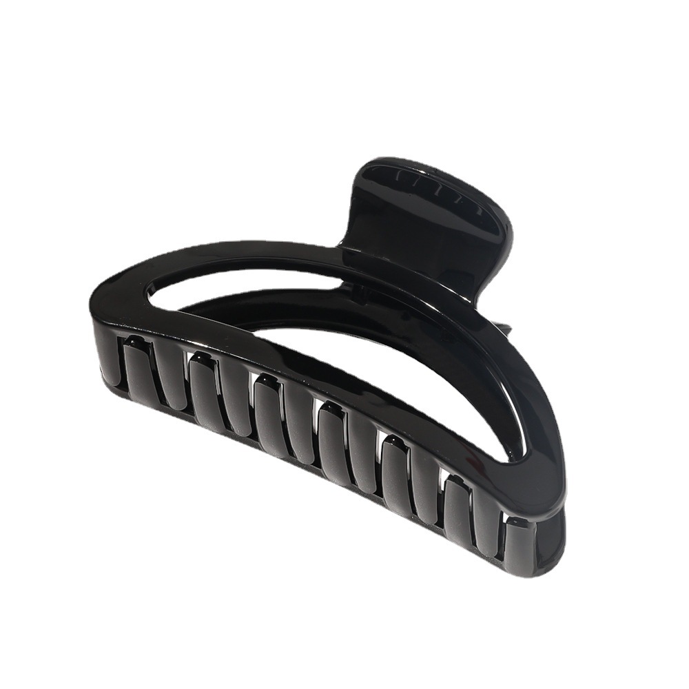 Wholesale of Qiyue Korean version simple headwear, large semi-round hair clips, updo hair grabbers, fashionable shark hair clips, and hair grabbers Item Picture