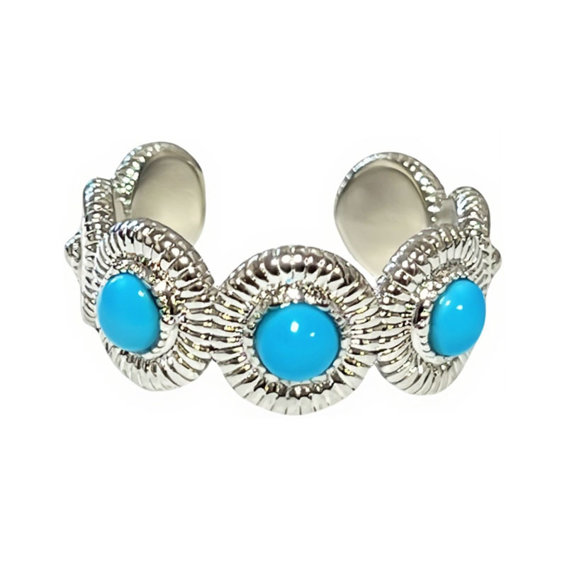 The Blue Pine trendy and elegant cross-border ring is a bestseller with a gender-neutral style. It features a fashionable ring with a hollowed-out pattern design Item Picture