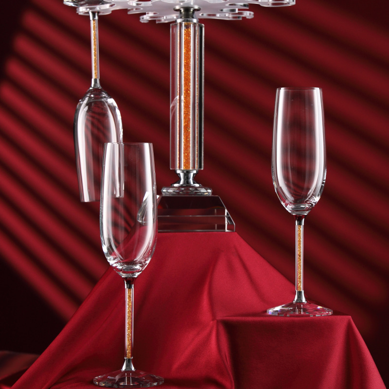 Wholesale Idelita diamond glass, champagne glass, crystal glass and white wine glass with logo printing Application Scenario