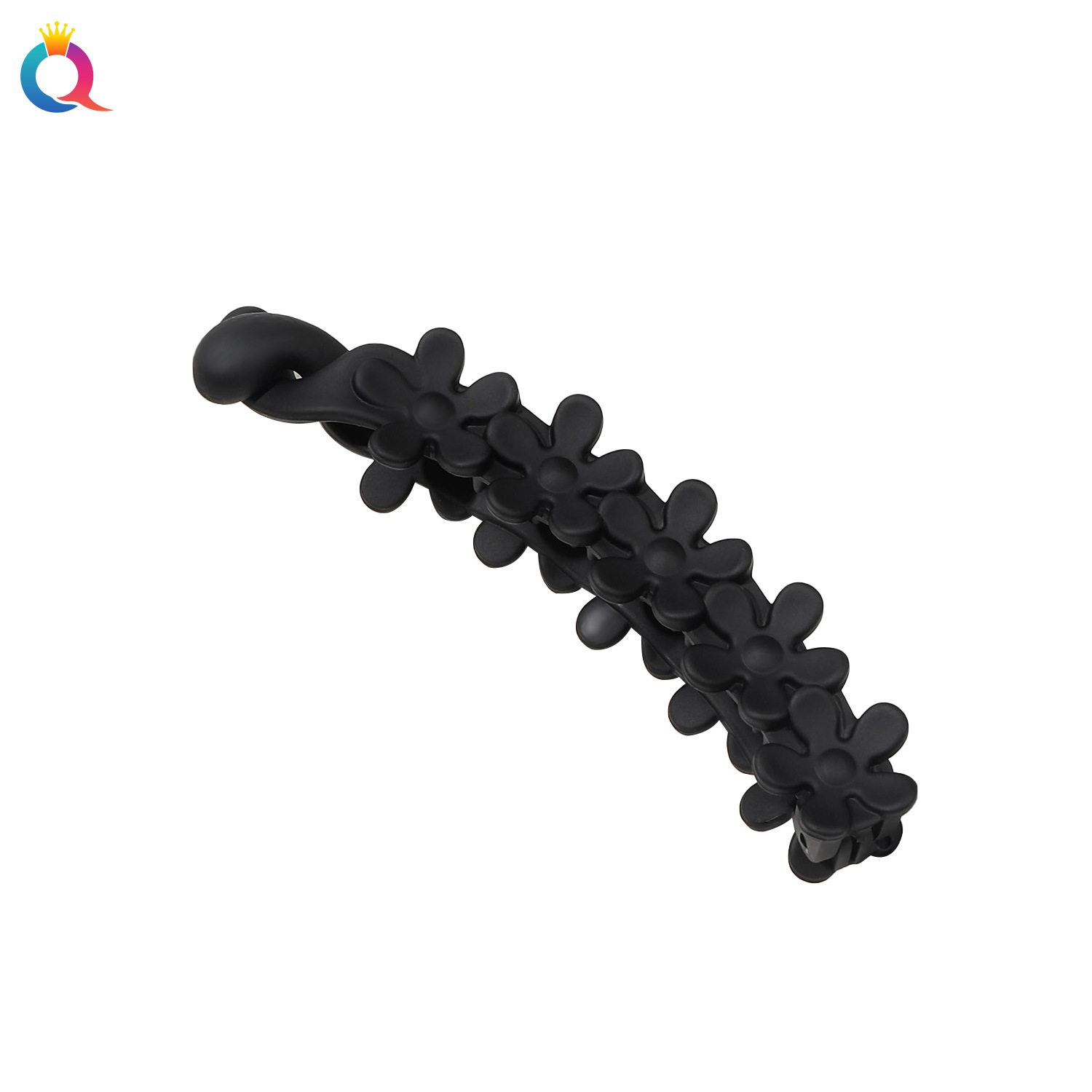Qiyue Cross-border PC frosted Amber Banana Clip, Five-flower hair clip, women's coil, hair grab clip, hot-selling accessories and hair accessories wholesale Item Picture