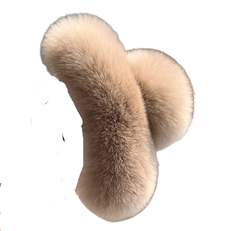 Korean genuine mink rabbit hair clips, women's hair accessories, high-end shark clips, plush updo hair clips, oversized fur hair clips Item Picture