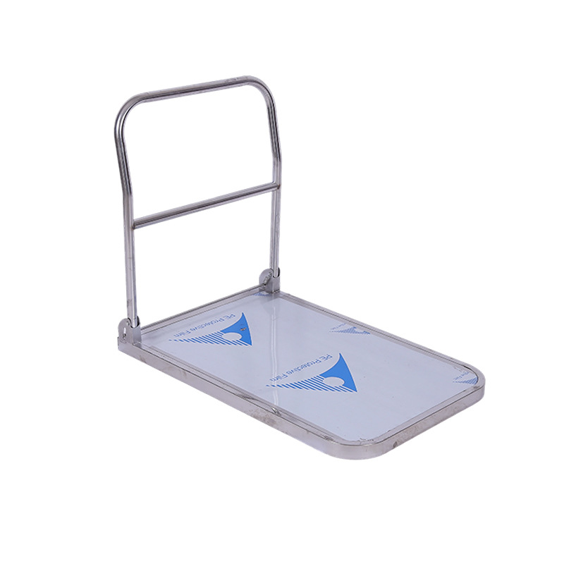 Stainless steel folding flatbed frame, flatbed cart, anti-corrosion folding trolley, handling trolley, trolley, hand-pushed for loading goods Item Picture
