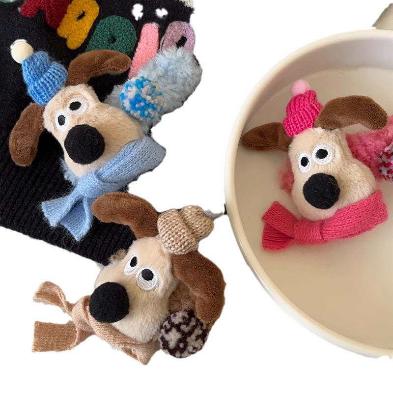 In 2025, a new large spring and summer plush bun hair accessory with a duckbill clip on the back of the head and a cute big face dog hair clip for girls will be launched Item Picture