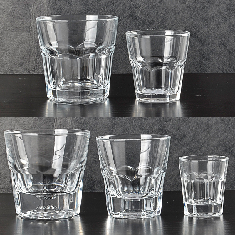 Water cups, octagonal cups, thick-bottomed glass cups, water drop lotus cups, foreign wine glasses, beer glasses, ktv bars, hotels, restaurants details Picture