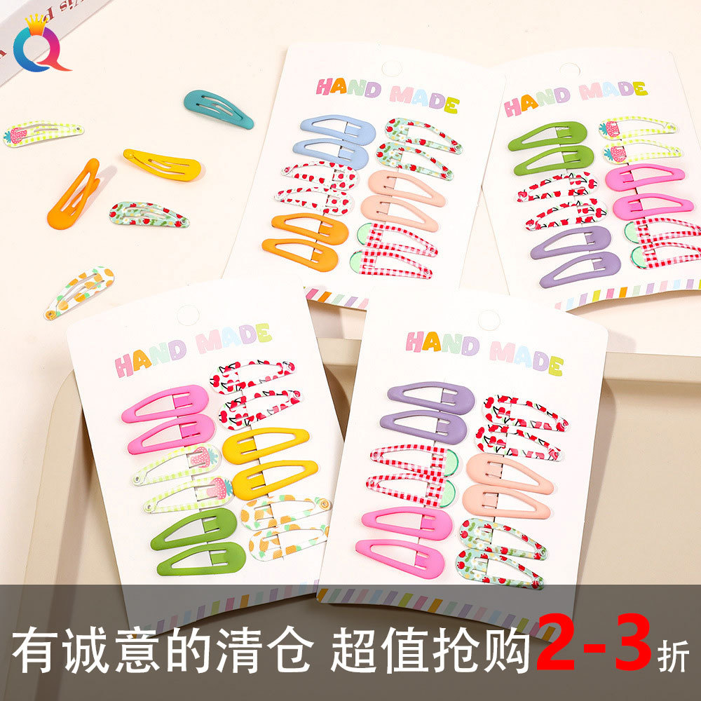 Qiyue Cute Hair Clip y2k Dopamine Hair Clip Won't damage Hair Bangs Clip bb Clip Hair Accessory ins High-end Side clip full figure