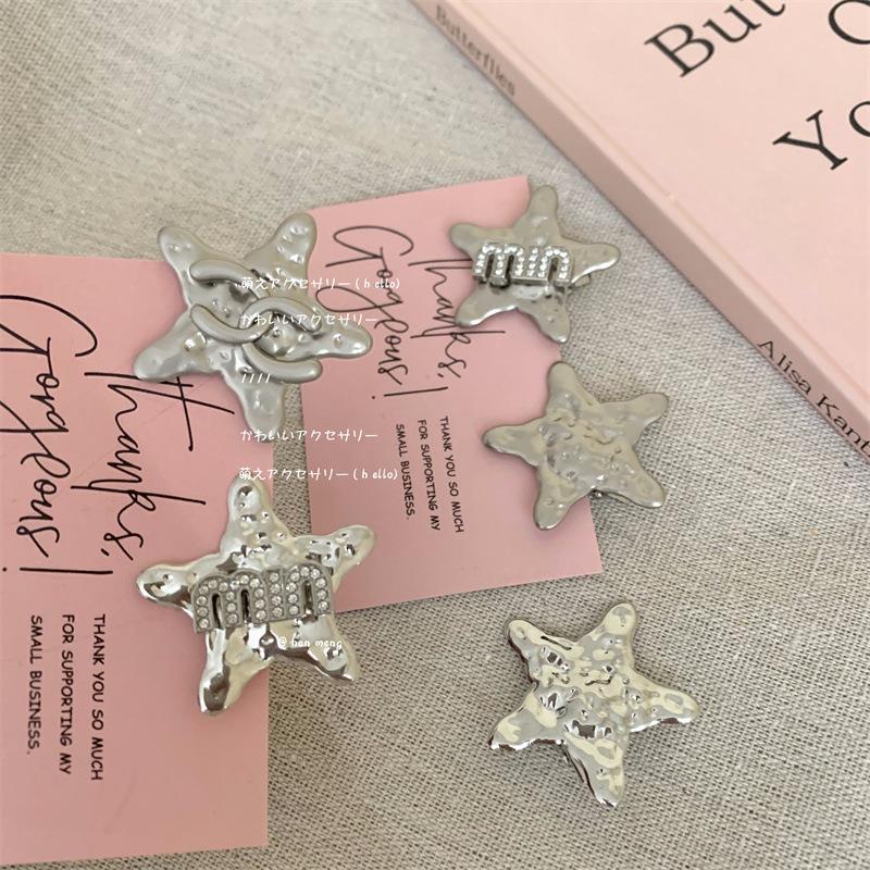 Dopamine y2k Sweet and Cool Spice Girl Star Metal Hair Clip, Cute bangs Clip Side Clip Broken Hair duckbill Clip Hair accessory full figure