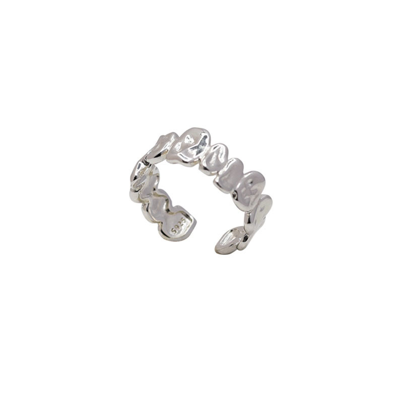 Korean-style niche design pleated ring, a simple and fashionable, individualistic and versatile open-mouth ring for women on Instagram Item Picture