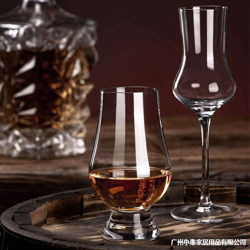 Tulip high-end glass aroma glass, transparent tall leg champagne tasting glass, whisky and spirits tasting glass, sweet tasting glass details Picture