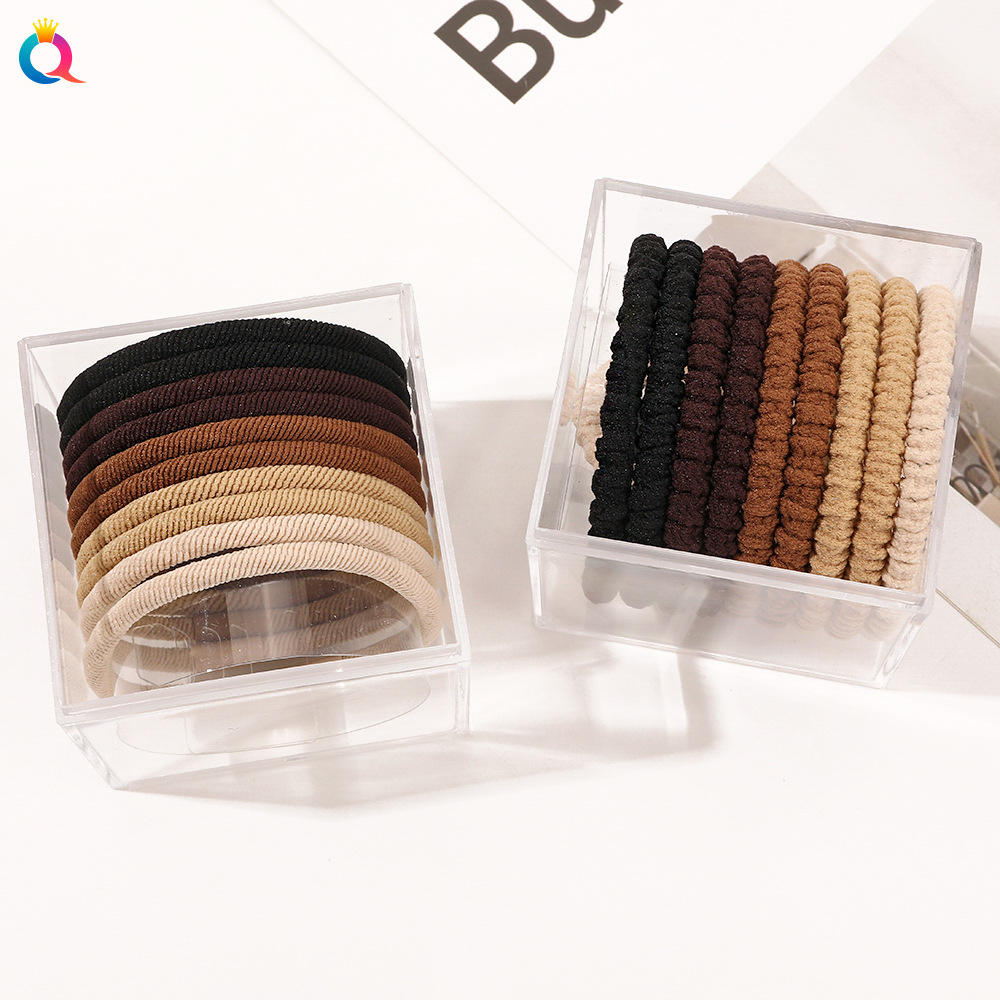 Qiyue Korean-style hair tie for women with thick ponytails, a popular online celebrity, with a simple and elegant style. 10 hair bands and hair bands, a simple hair tie Application Scenario