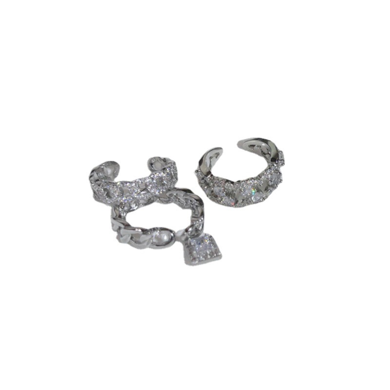 A new trend of light luxury, fashionable and individual open-top rings for women on Instagram, with a cold style, niche design and a sense of high-end sophistication Item Picture