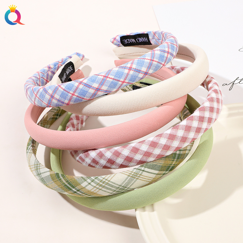 Qiyue Korean-style fresh and cute face wash sponge hair band, women's hair clip, versatile and high-end style, hair hole and hair accessory wholesale full figure