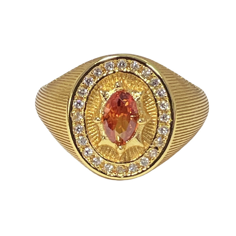 New cute orange ring for women, adjustable, fashionable, individual, exquisite, sweet, cool, versatile, brushed and high-end food ring Item Picture