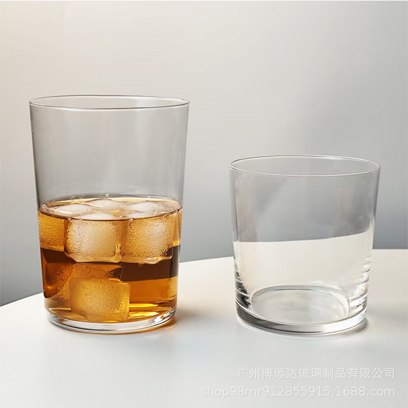 Slanting Collins cup, whisky cup, ice hockey cup, coffee cup, ice Americano, ins thin and transparent cocktail mixing glass details Picture