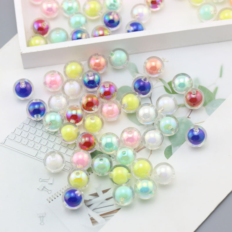 Uv-coated color beads, 16mm acrylic beads, straight hole loose beads, beads, handcrafted diy mobile phone chain pendant material Specification drawing