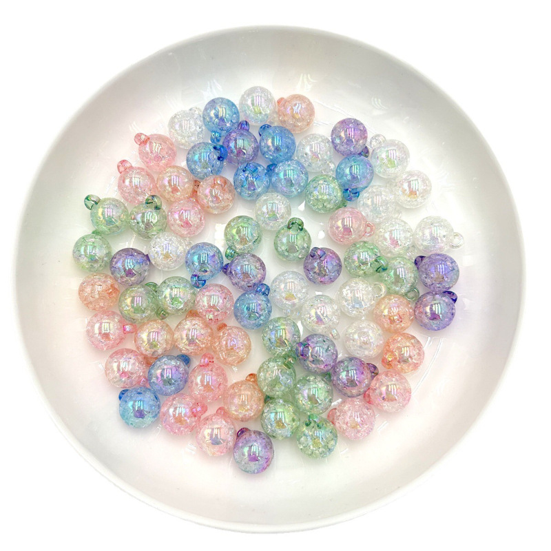 Wholesale of iridescent acrylic beads, 16mmUV anti-scratch crack scattered beads, hand-strung beads, DIY accessories Item Picture