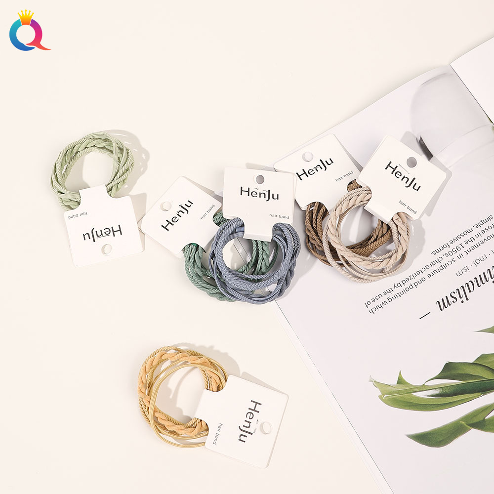Qiyue Cross-border Simple Hair Tie and hair Band Basic High Elasticity Women's elastic Band ins High appearance Level Hair Tie wholesale details Picture