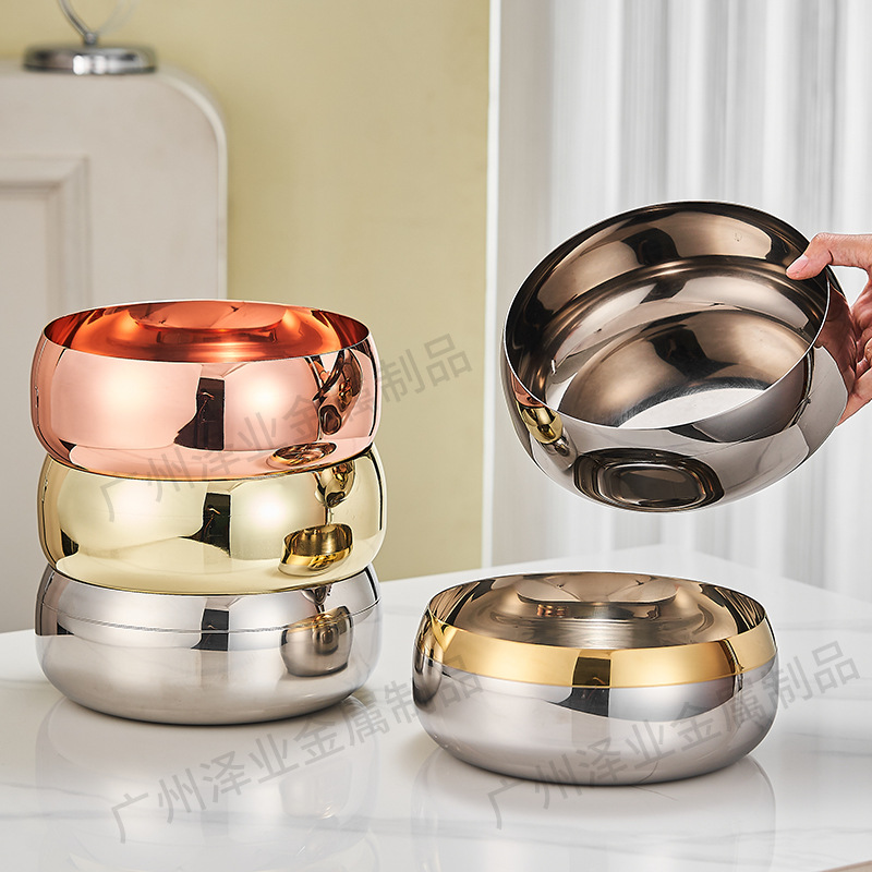 Cross-border foreign trade 304 stainless steel tall glass, Martini glass, dessert glass, golden edge tray wine glass set series Specification drawing