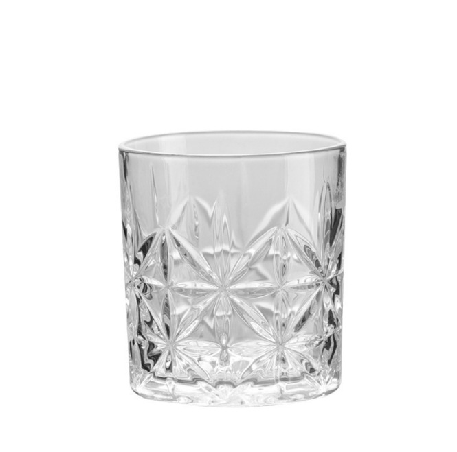 European-style diamond sword-patterned glass wine glasses, bar KTV whisky glasses, embossed glass spirits glasses Item Picture
