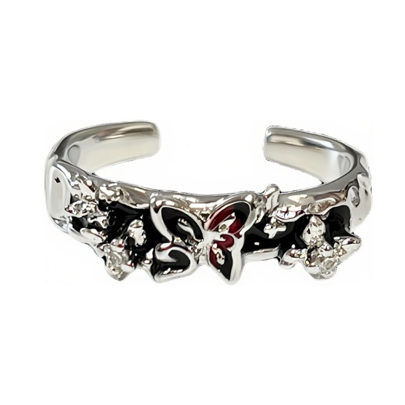 Minimalist dark style ins fashion couple rings, gender-neutral, niche, light luxury and high-end ring, summer accessories Item Picture