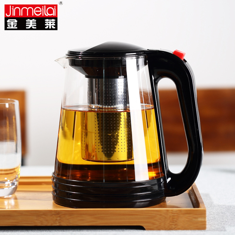 European-style household teapot, high borosilicate heat-resistant kettle, 2-liter glass teapot, filter screen juice pot, Carla pot Item Picture