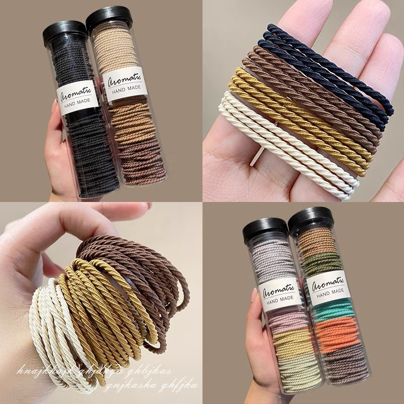 Black rubber band women's hair tie, high-elasticity and durable headwear, hair tie, elegant hair tie, rubber band and hair band Application Scenario