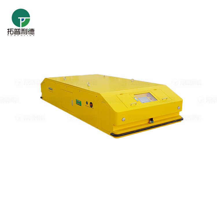 Magnetic nail navigation AGV intelligent material handling vehicle for workshop steel coil transportation, heavy-duty 5-ton omnidirectional translating steering wheel electric flat car Item Picture