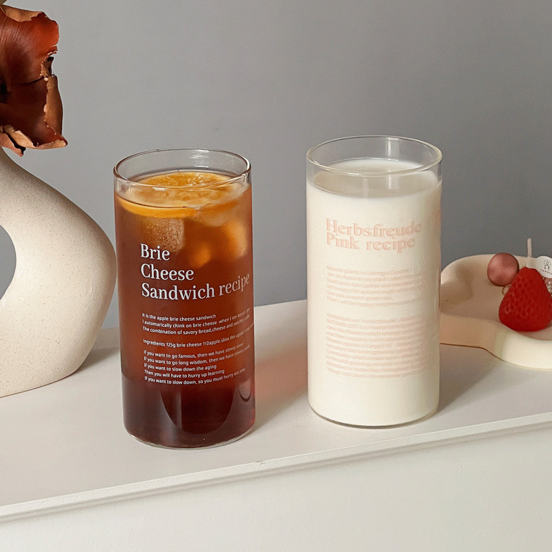 Bolimei custom glass cups, high borosilicate water cups, heat-resistant glass cups, Korean-style cups full figure