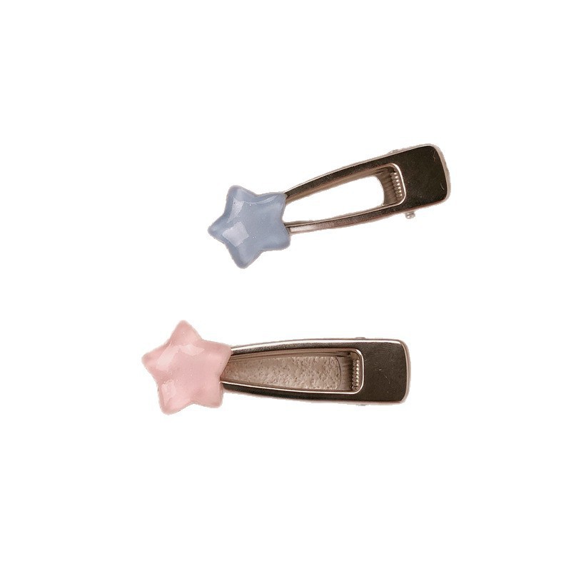 Hot girl metal hair clips, feminine charm, star duckbill clips, forehead bangs clips, student little girl hair clips wholesale Item Picture