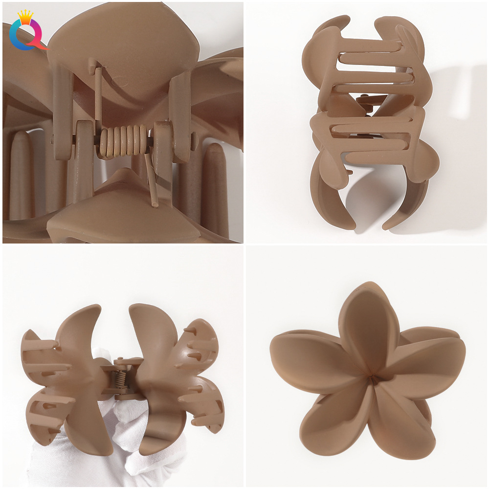 Qiyue Cross-border Flower Grabber, back of the head, hair clips, shark clips, ins hair grabber, women's headwear and hair accessories wholesale Specification drawing