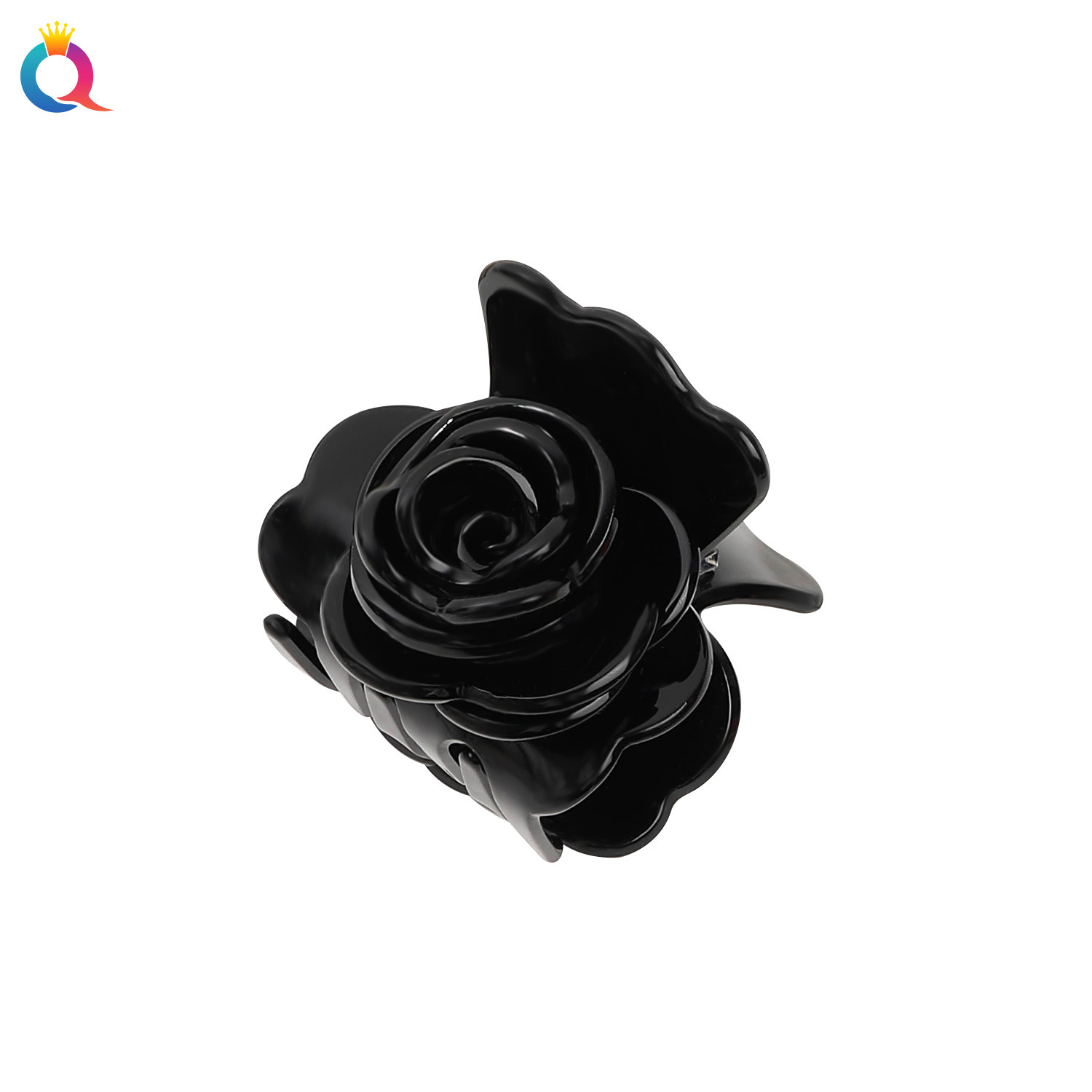 Qiyue Cross-border Flower Hair Clips, Rose Grab clips, Sweet semi-tied hair, Shark clips, Small imitation acetic acid hair accessories wholesale Item Picture