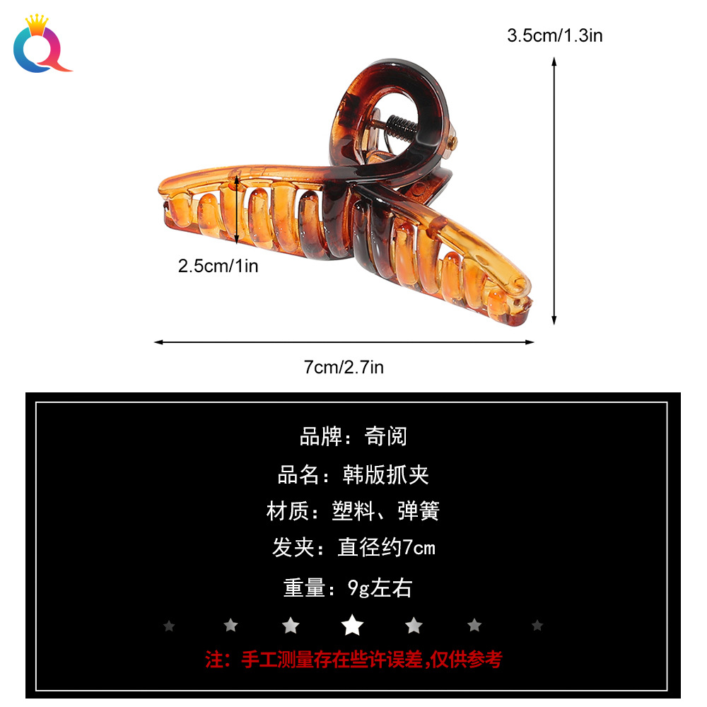 Qiyue Cross-border Small hair Clips, shark clips, back head curls, hair grabbers, women's simple hair grabbers, hair accessories wholesale Application Scenario