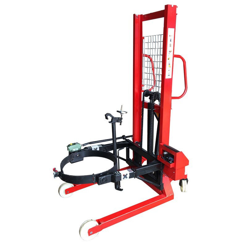 Strengthen the manual hydraulic oil drum handling vehicle, electric lifting, discharging, flipping, tilting and weighing oil drum vehicle details Picture