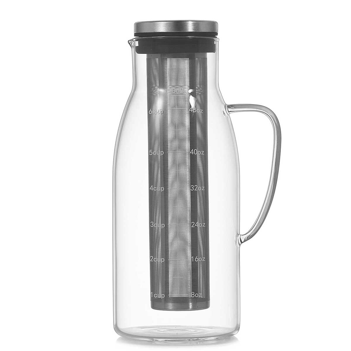 【 Customized LOGO】 Cross-border glass coffee brewing teapot, filter coffee cold brew teapot, large-capacity cold brew coffee teapot Item Picture