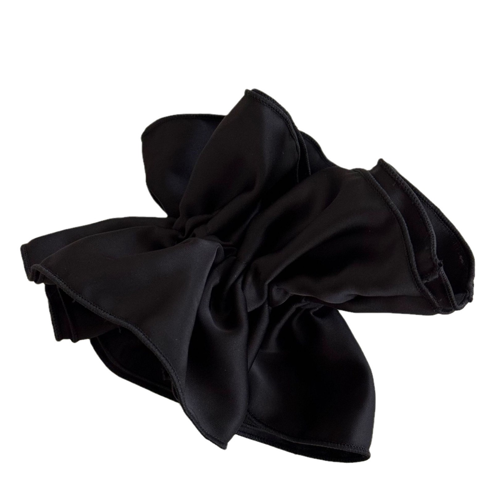 The same style as Zhao Lusi's, with a super large black hair tie and hair band for women's spring and summer bun hairstyle, exudes a high-end vibe Item Picture
