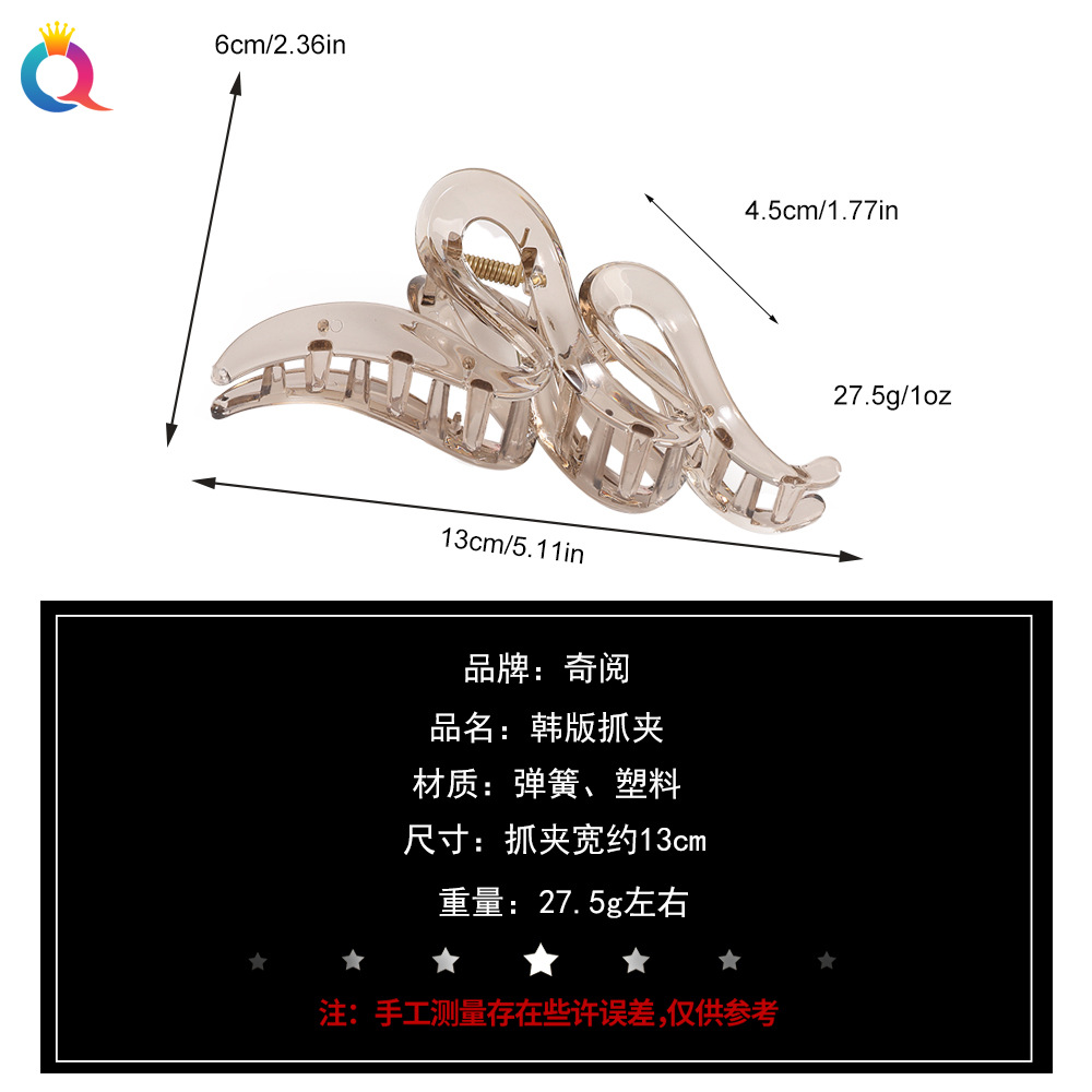Wholesale of Qiyue Cross-border oversized wavy hair clips for the back of the head with a high-end look, such as updo hair clips, shark clips, hair accessories and headwear Application Scenario