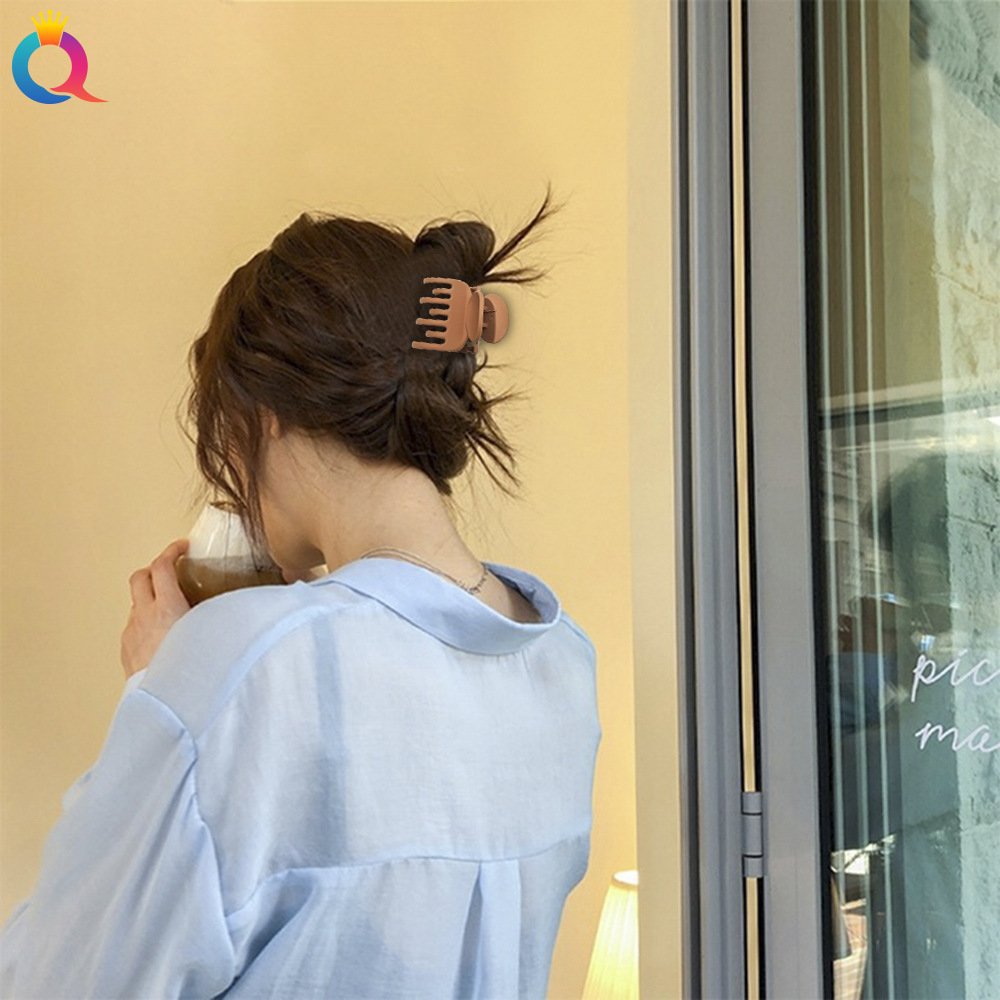 Qiyue Korean matte high ponytail clip, small scratch clip, back head updo, versatile shark clip hair clip accessory wholesale Specification drawing