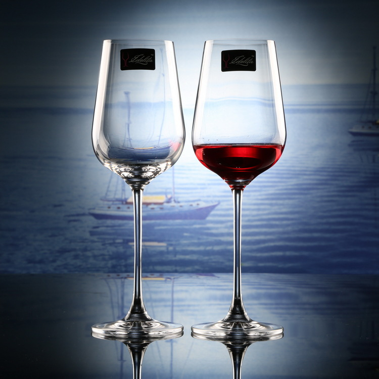 Idelita tall crystal glass, Bordeaux red wine glass, wine glass, tall glass, Cabernet Sauvignon, Chardonnay wine glass details Picture