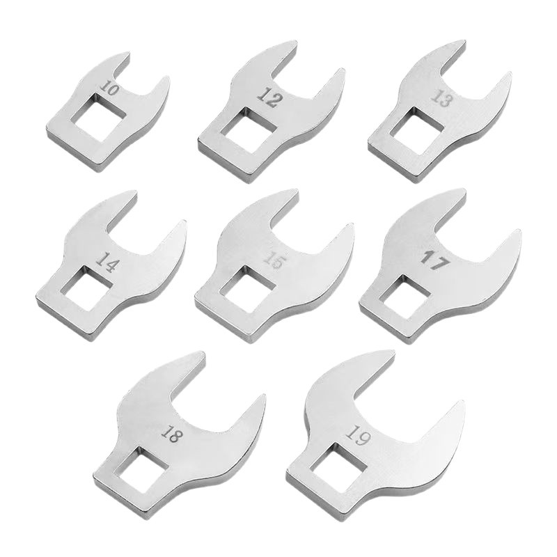 3/8-inch interchangeable head adjustable wrench 8-piece set, mid-range flying ratchet wrench, L-shaped horn wrench Item Picture