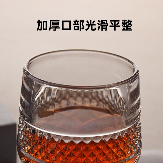 Nordic and European-style carved low-stemmed foreign wine glasses, household vintage brandy glasses, tall glasses, whisky glasses, water glasses Application Scenario